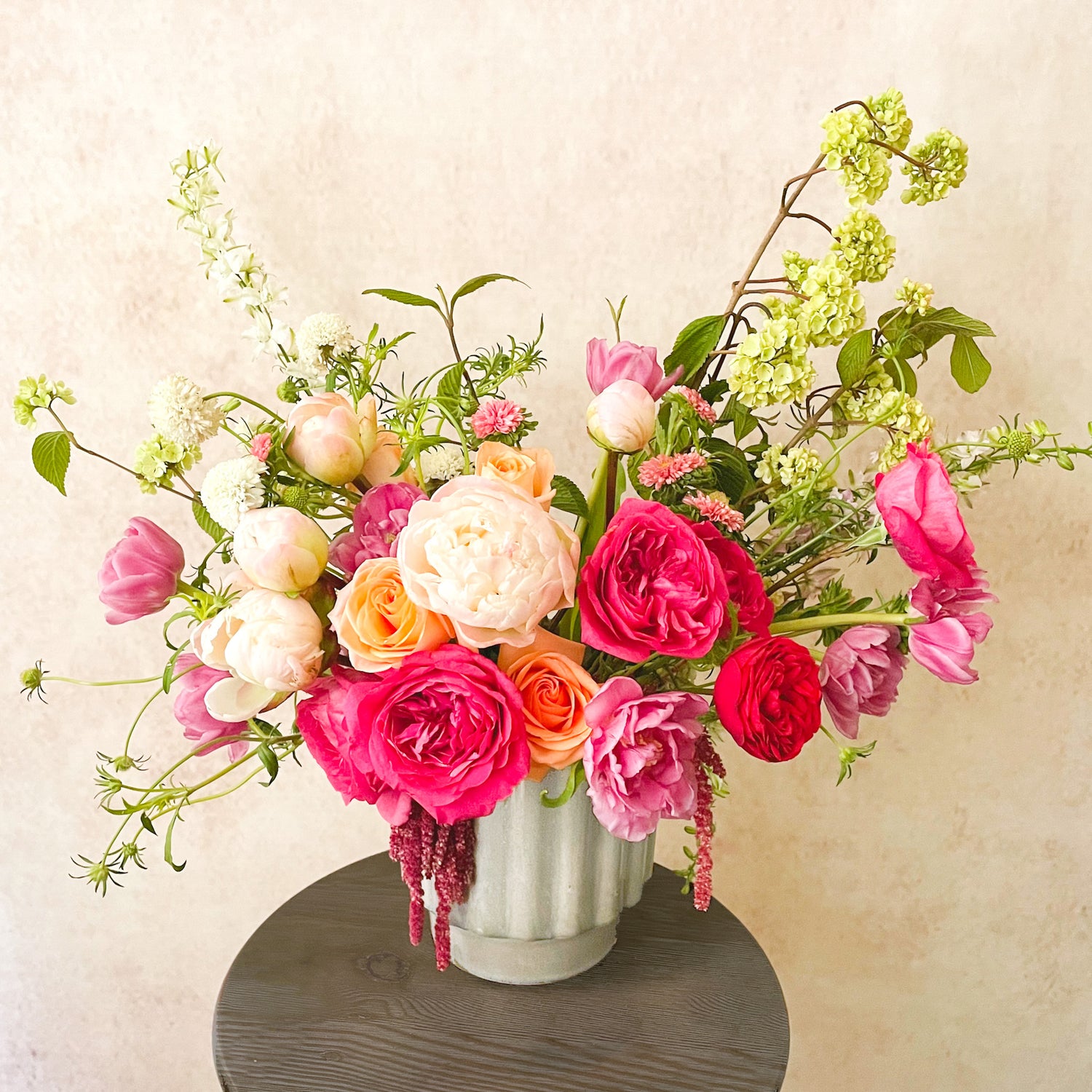 Alora Custom designed bouquet roses peonies double tulips
