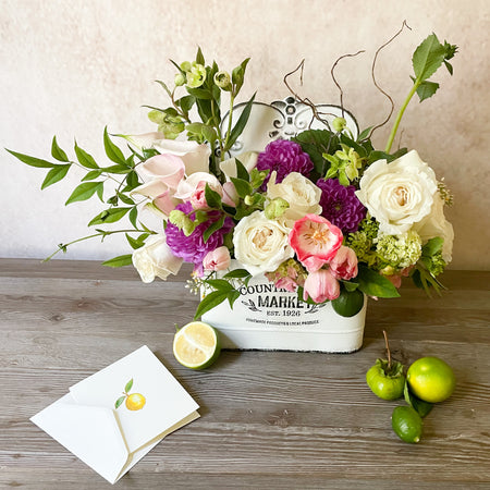 Amelia Flower Arrangement All Occassions Birthday Valentine Anniversary Sympathy Thank you Get well Baby Arrival Just Because Rose Calla Lily Tulip Hydrangea Dahlia Hellebore